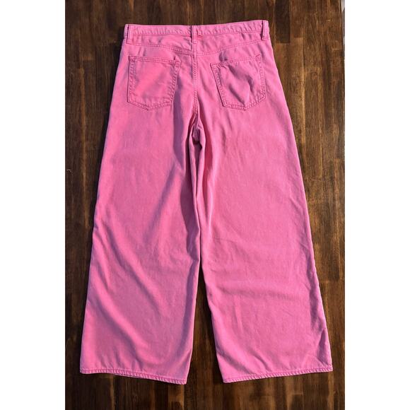 Gap Women's 30R / 10 - 34 x 29 Baggy Wide Leg Mid Rise Ultrasoft Denim Pink - Picture 4 of 16
